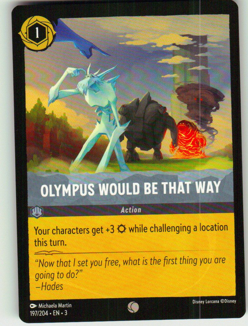 Olympus Would Be That Way