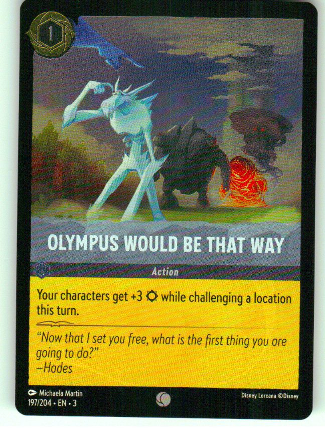 Olympus Would Be That Way