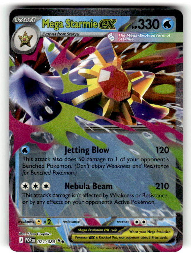 Mega Starmie ex - 021/088 | Near Mint / English / Holofoil