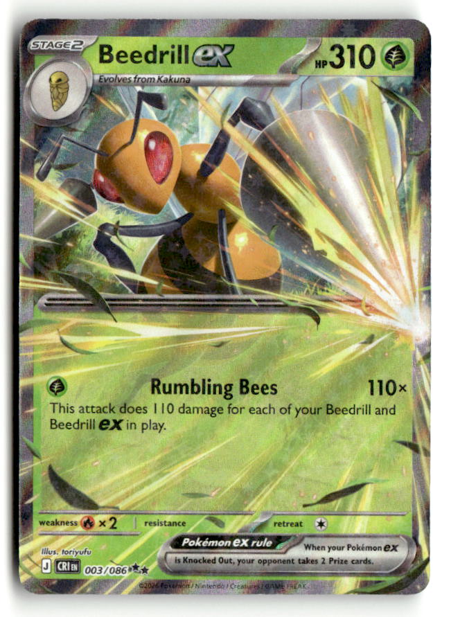 Beedrill ex - 003/086 | Near Mint / English / Holofoil
