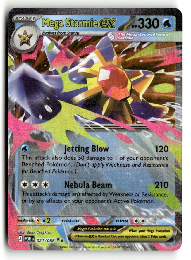 Mega Starmie ex - 021/088 | Near Mint / English / Holofoil