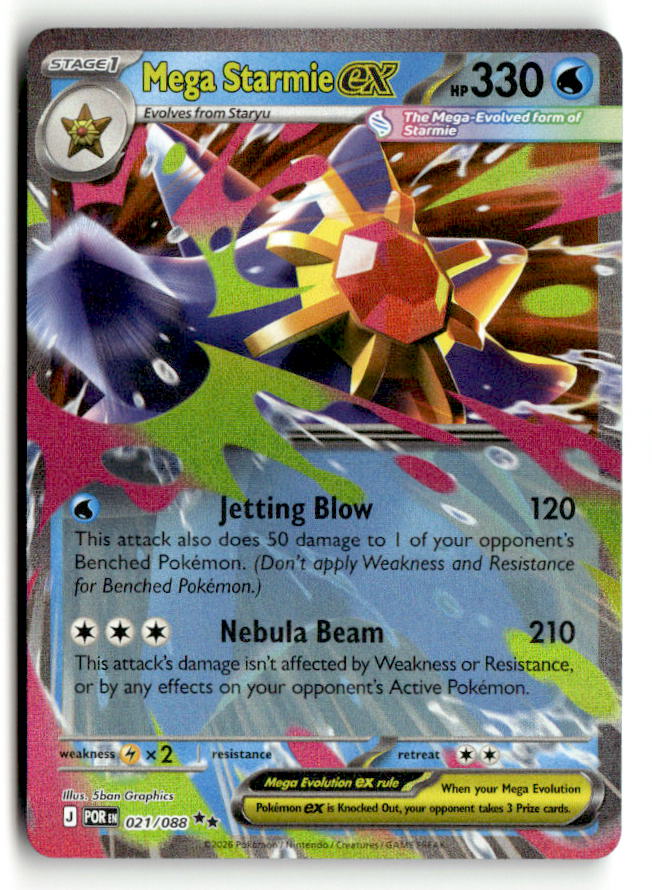 Mega Starmie ex - 021/088 | Near Mint / English / Holofoil