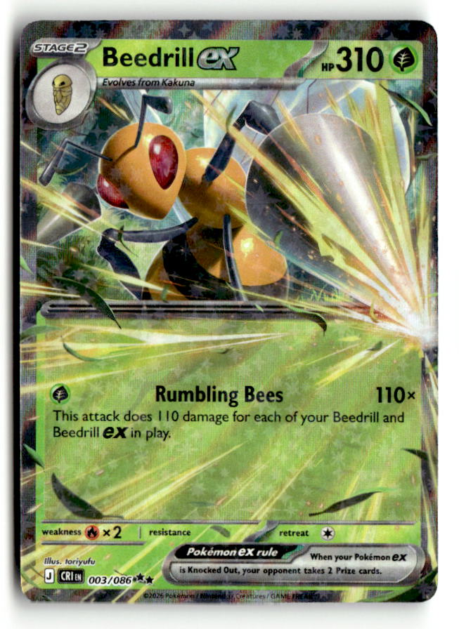 Beedrill ex - 003/086 | Near Mint / English / Holofoil