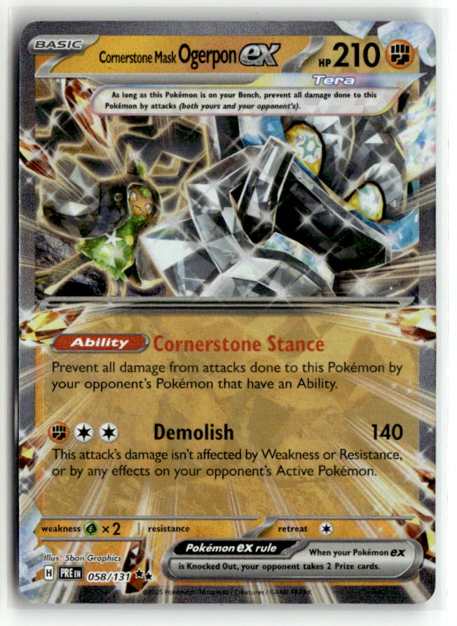 Cornerstone Mask Ogerpon ex - 058/131 | Near Mint / English / Holofoil
