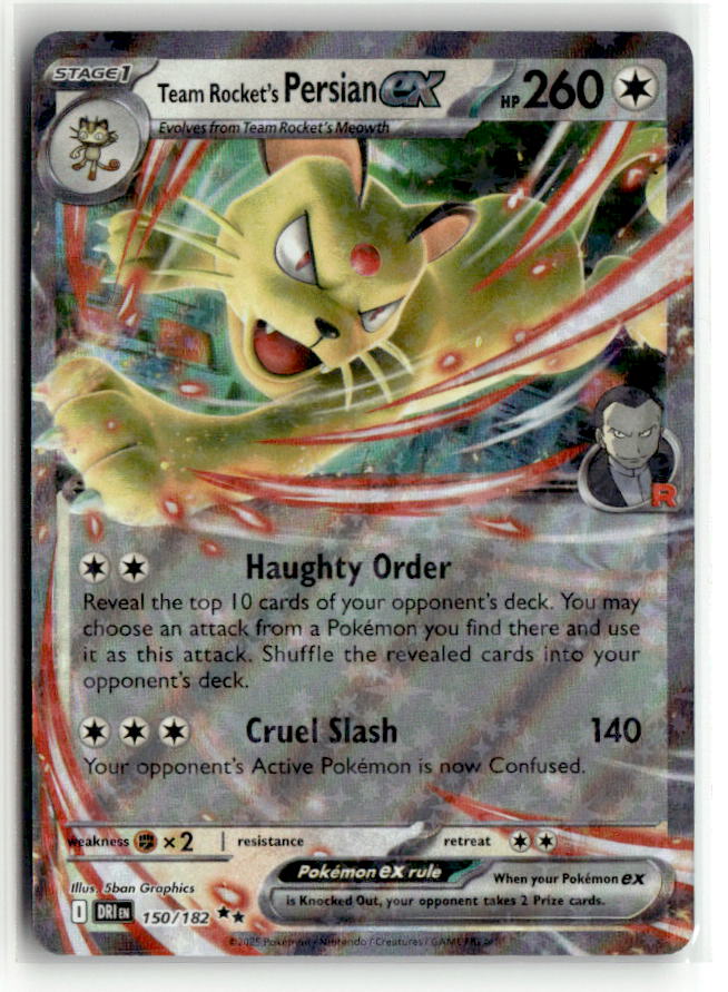 Team Rocket's Persian ex - 150/182 | Near Mint / English / Holofoil