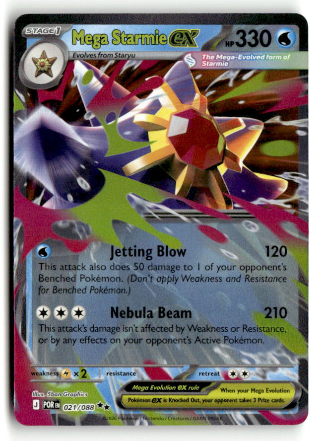 Mega Starmie ex - 021/088 | Near Mint / English / Holofoil
