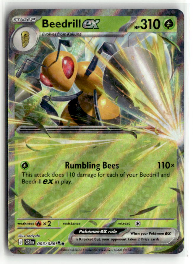 Beedrill ex - 003/086 | Near Mint / English / Holofoil