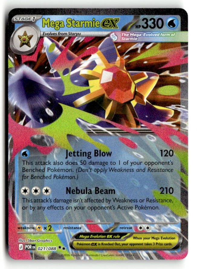 Mega Starmie ex - 021/088 | Near Mint / English / Holofoil