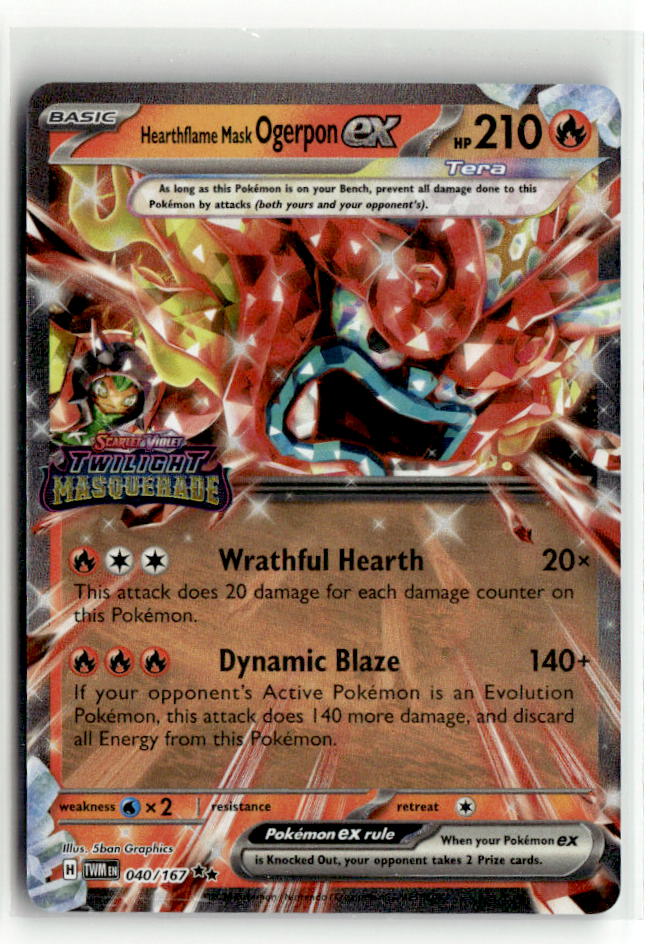 Hearthflame Mask Ogerpon ex (Twilight Masquerade Stamp)