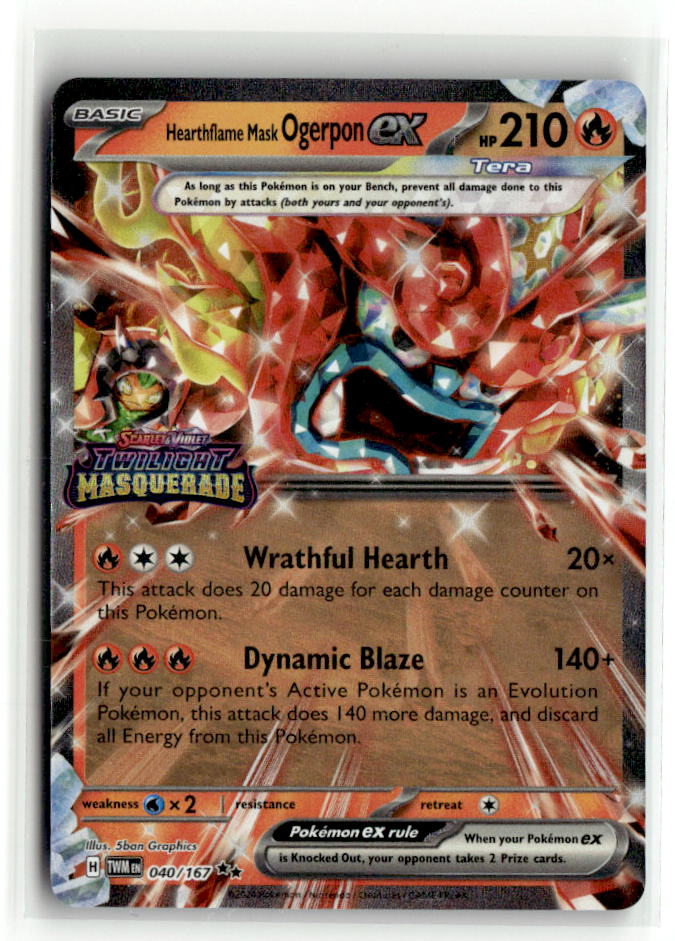 Hearthflame Mask Ogerpon ex (Twilight Masquerade Stamp)