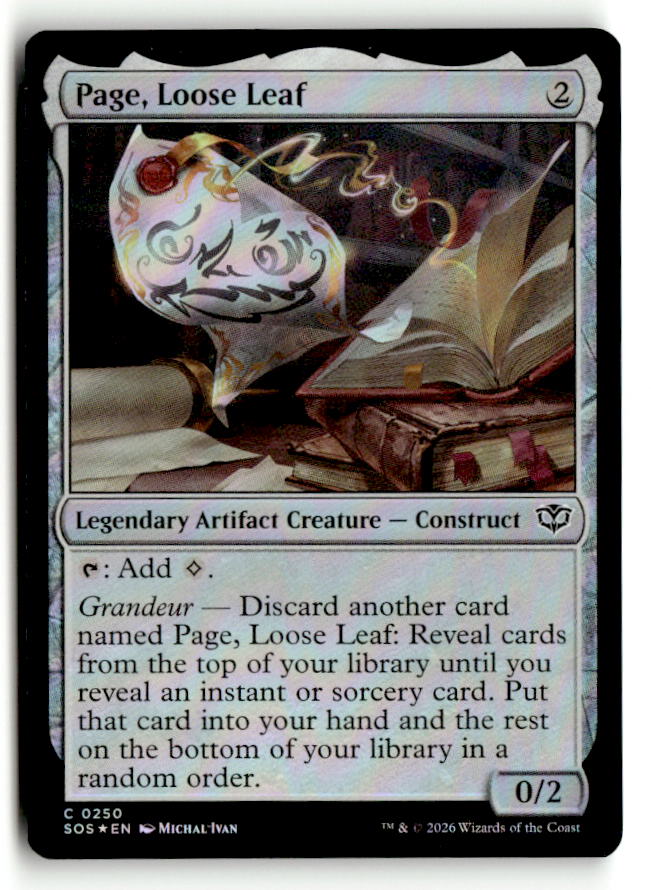 Page, Loose Leaf | Near Mint / English / Foil