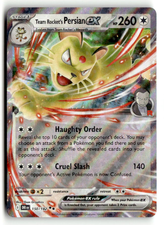 Team Rocket's Persian ex - 150/182 | Near Mint / English / Holofoil