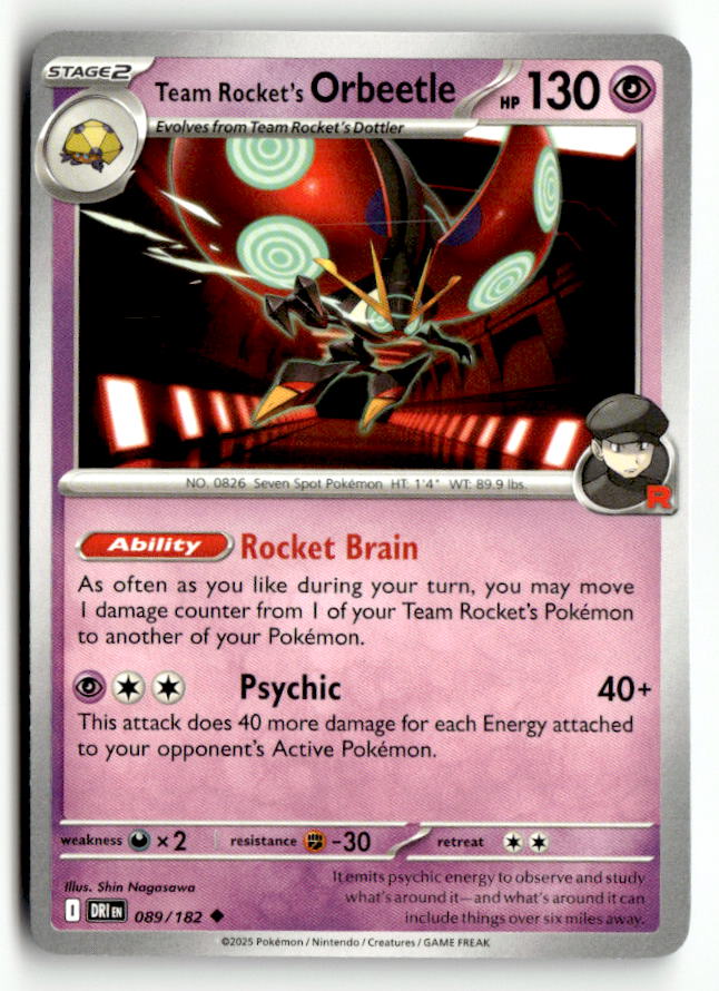 Team Rocket's Orbeetle - 089/182