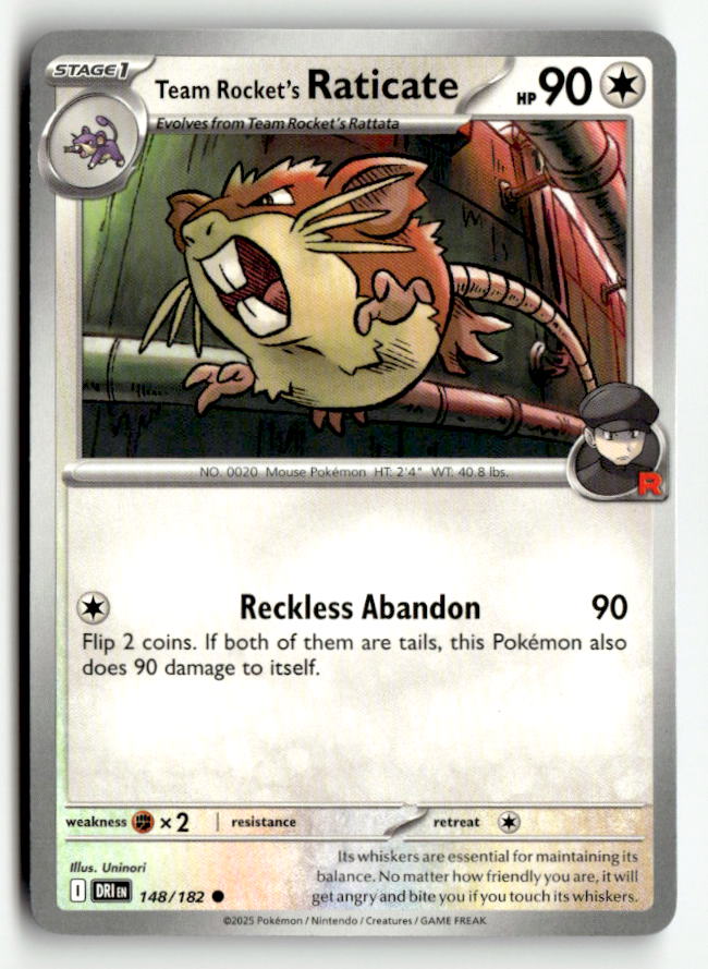 Team Rocket's Raticate - 148/182