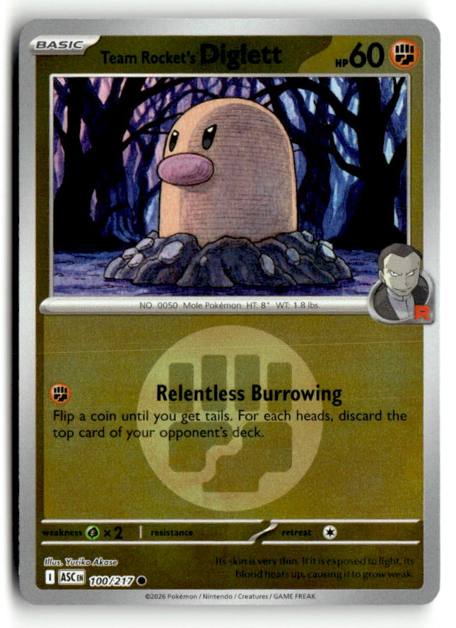 Team Rocket's Diglett (Energy Symbol Pattern)