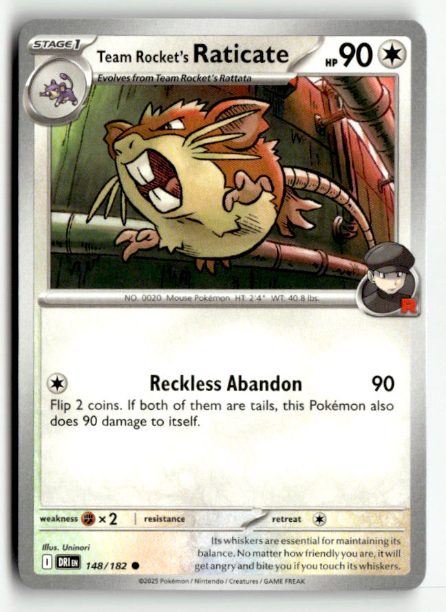 Team Rocket's Raticate - 148/182