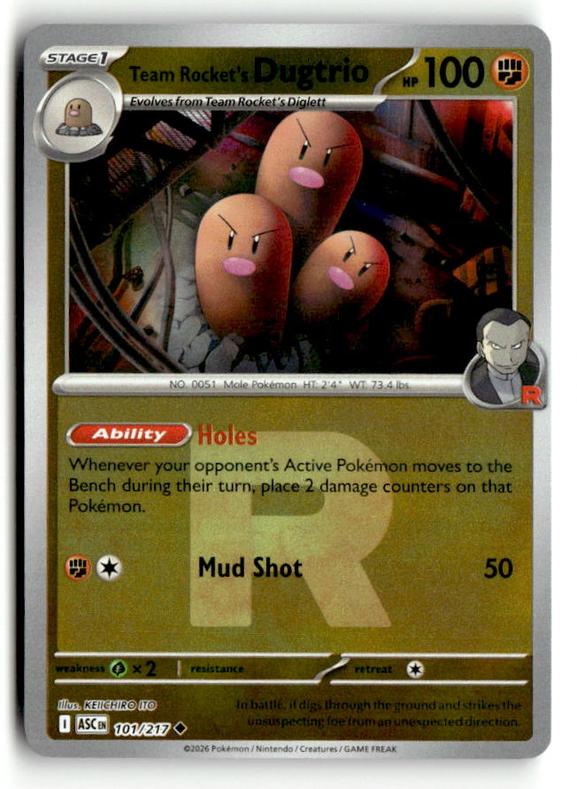 Team Rocket's Dugtrio - 101/217 (Team Rocket)