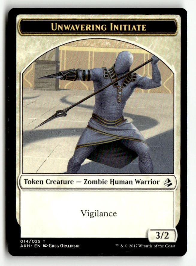 Unwavering Initiate Token | Lightly Played / English / Normal