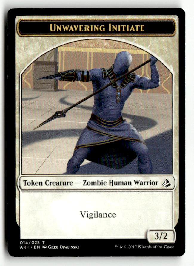 Unwavering Initiate Token | Lightly Played / English / Normal