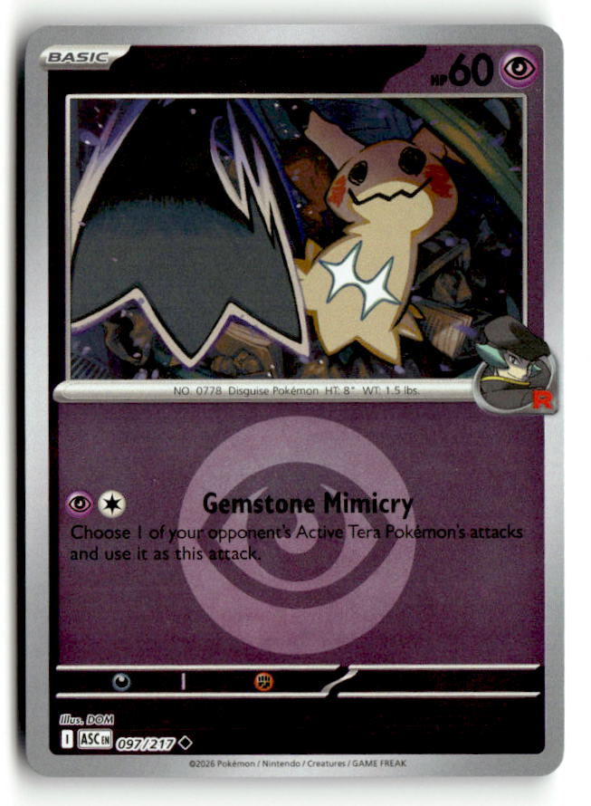 Team Rocket's Mimikyu - 097/217 (Energy Symbol Pattern)