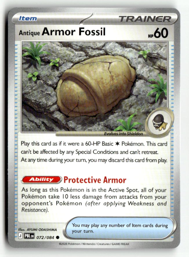Antique Armor Fossil | Near Mint / English / Normal