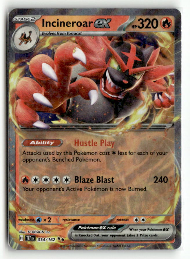 Incineroar ex - 034/162
