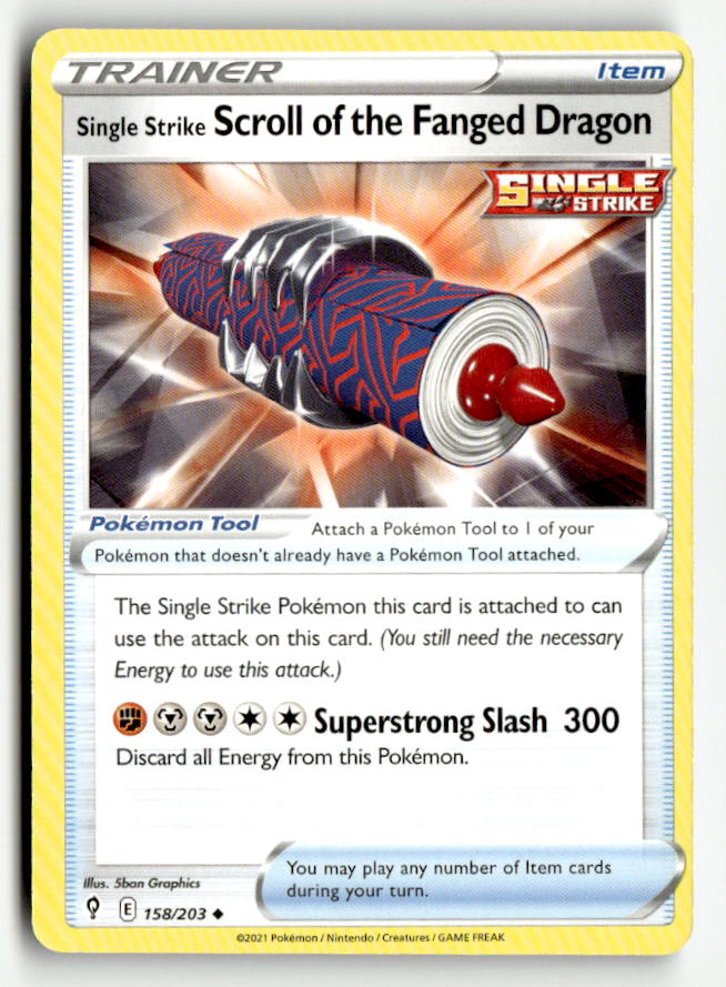 Single Strike Scroll of the Fanged Dragon