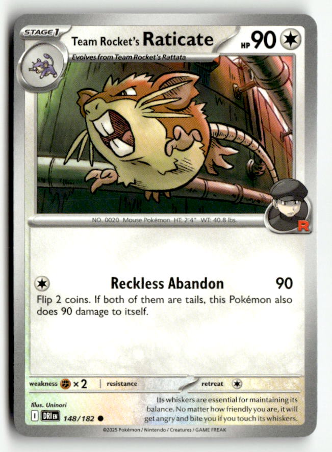 Team Rocket's Raticate - 148/182