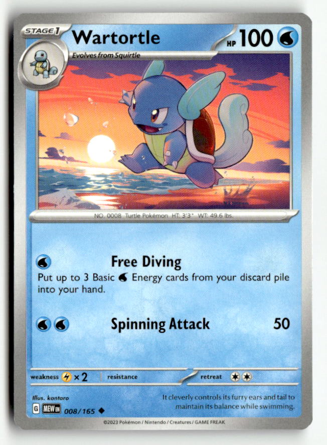 Wartortle - 008/165 | Near Mint / English / Normal