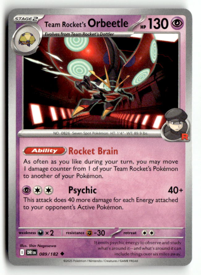 Team Rocket's Orbeetle - 089/182