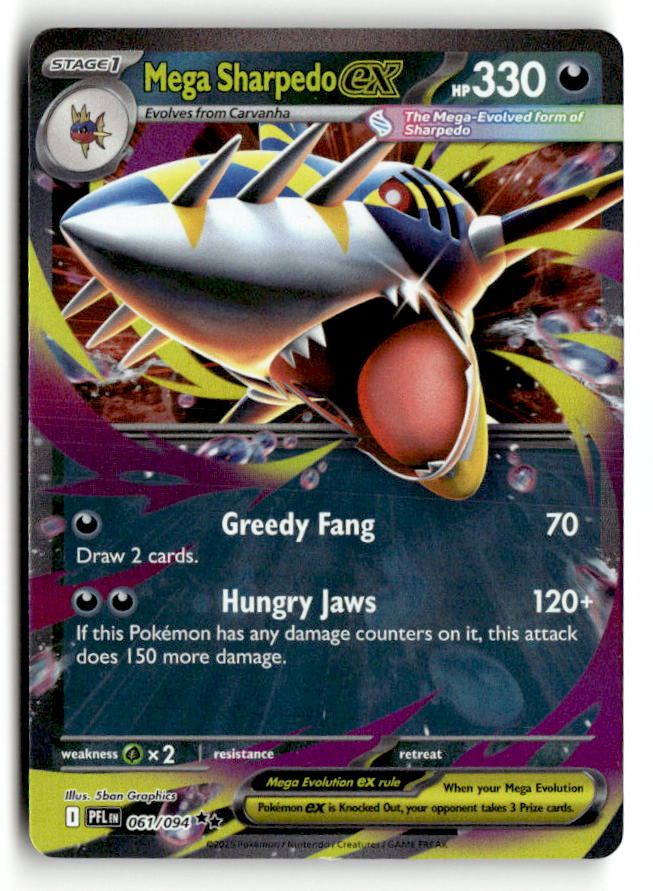 Mega Sharpedo ex - 061/094 | Near Mint / English / Holofoil