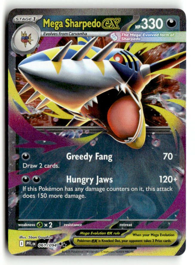Mega Sharpedo ex - 061/094 | Near Mint / English / Holofoil