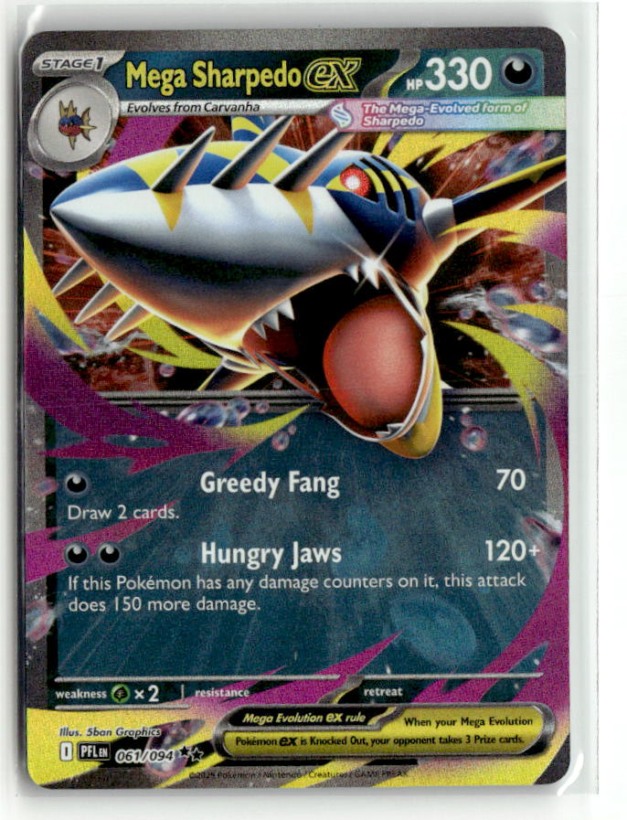 Mega Sharpedo ex - 061/094 | Near Mint / English / Holofoil