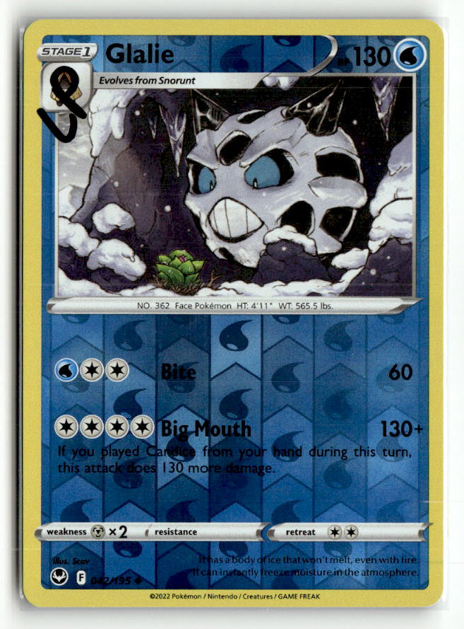Glalie | Lightly Played / English / Reverse Holofoil